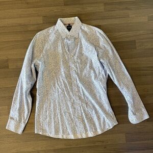 Olymp Level 5 body fit dress shirt, floral pattern size 41, 16" neck